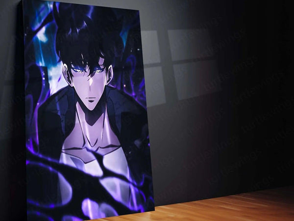 Sung Jin-Woo: The Shadow Monarch Metal Poster - TURTLEWINGS