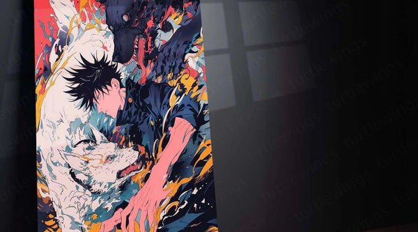 Megumi Fushiguro: The Shadow Sorcerer Metal Poster - TURTLEWINGS