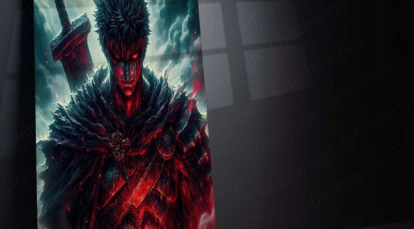 Guts: The Black Swordsman Metal Poster - A Berserk Masterpiece - TURTLEWINGS