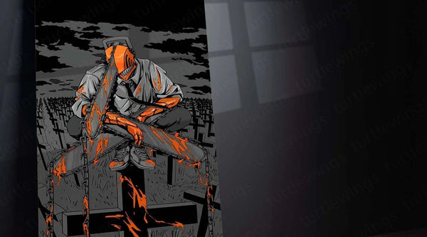 Denji: The Chainsaw Man Metal Poster - TURTLEWINGS