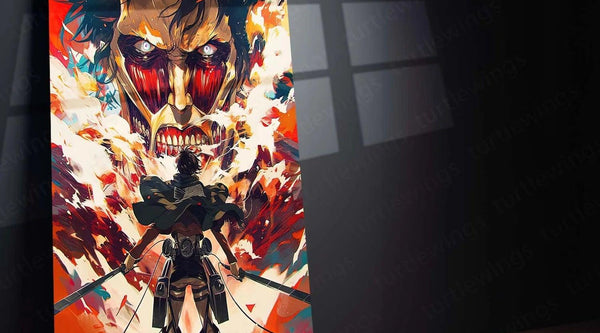 Eren Yeager Metal Poster: Unleash the Attack Titan on Your Walls - TURTLEWINGS