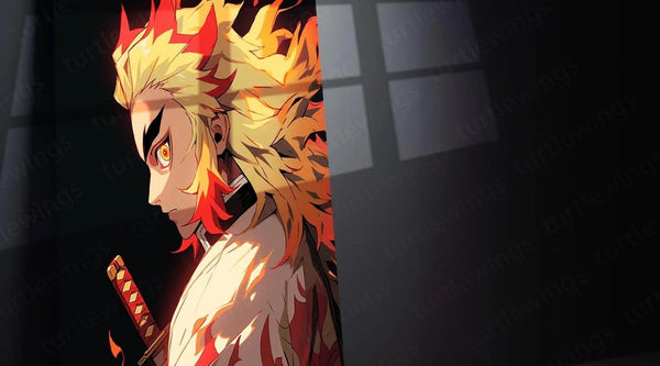 Kyojuro Rengoku: The Flame Hashira Metal Poster - TURTLEWINGS