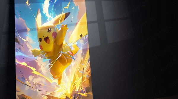 Pikachu: The Electric Mouse Pokémon Metal Poster - TURTLEWINGS