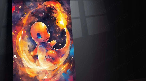 Charmander: The Fiery Starter Metal Poster - TURTLEWINGS