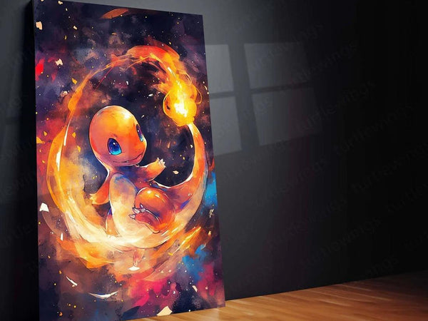 Charmander: The Fiery Starter Metal Poster - TURTLEWINGS