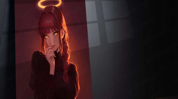 Makima: The Enigmatic Control Devil Metal Poster - TURTLEWINGS