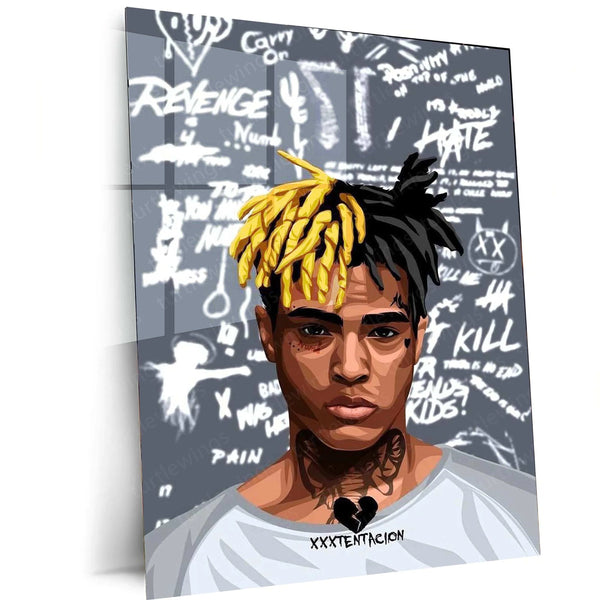 Street Art XXXTentacion American Rapper Singer Songwriter Popular Music Poster Wall Art - TURTLEWINGS