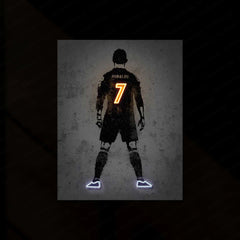 Cristiano Ronaldo Neon LED Wall Frame - Iconic Glow for Football Fans - TURTLEWINGS