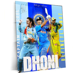 Cricket Metal Poster | MS Dhoni Thala 07 Metal Poster – The Heart of Chennai Super Kings 1 - TURTLEWINGS