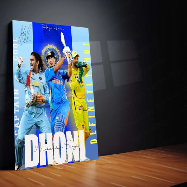 Cricket Metal Poster | MS Dhoni Thala 07 Metal Poster – The Heart of Chennai Super Kings 1 - TURTLEWINGS