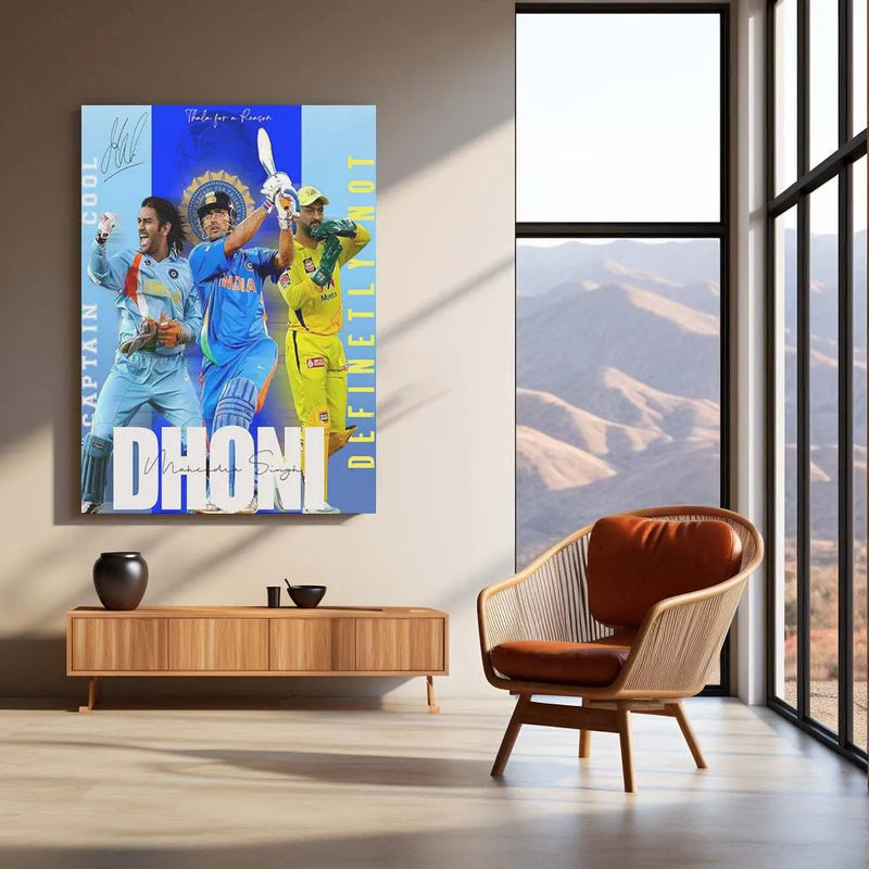 Cricket Metal Poster | MS Dhoni Thala 07 Metal Poster – The Heart of Chennai Super Kings 1 - TURTLEWINGS