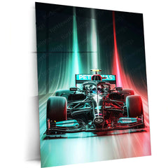Mercedes-AMG F1 Metal Poster | Silver Arrows Racing Artwork | Formula 1 Wall Decor - TURTLEWINGS