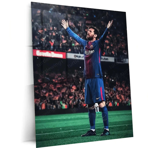 ⚽ Lionel Messi Metal Frame Poster | Football Legend Wall Art for True Fans - TURTLEWINGS