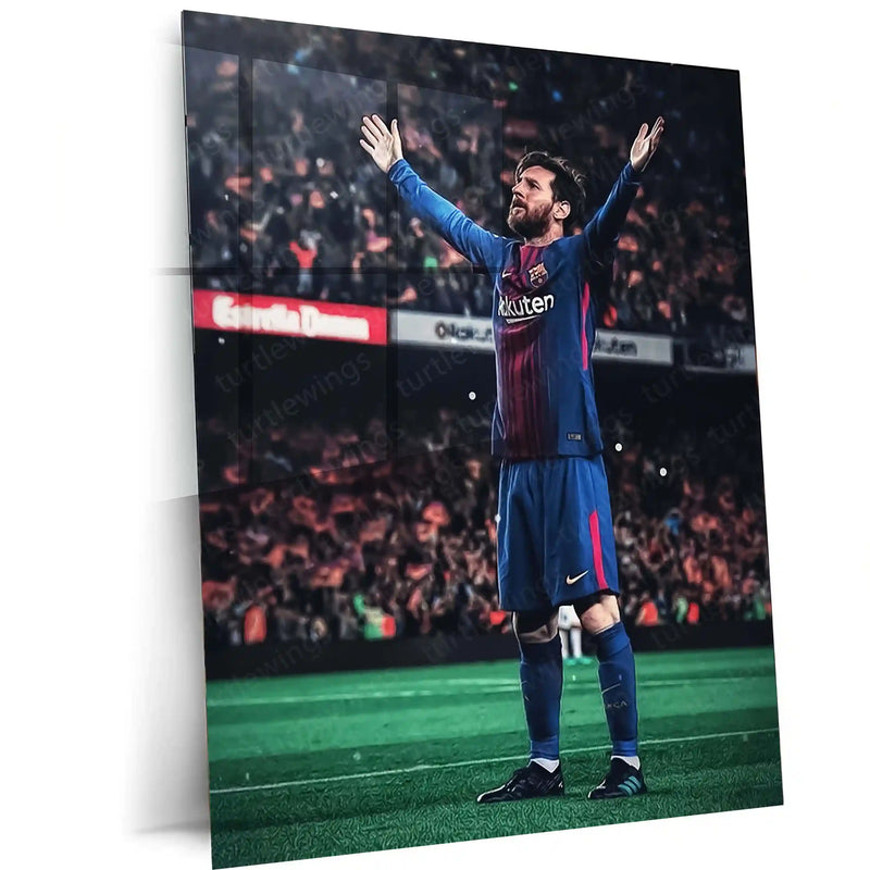⚽ Lionel Messi Metal Frame Poster | Football Legend Wall Art for True Fans - TURTLEWINGS