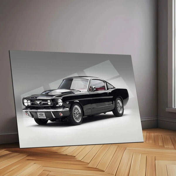 Car Metal Poster | 1965 Ford Mustang Fastback Metal Poster – Classic Muscle Car Wall Art - TURTLEWINGS