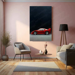1987 Ferrari F40 Metal Poster | Iconic Supercar Wall Art - TURTLEWINGS