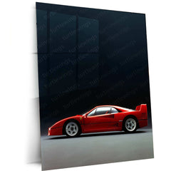 1987 Ferrari F40 Metal Poster | Iconic Supercar Wall Art - TURTLEWINGS