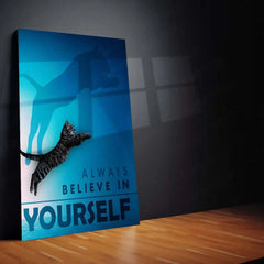 Motivational Metal Poster Set of 3 – Yourself | Mindset | Success | Inspirational Wall Art Décor