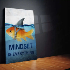 Motivational Metal Poster Set of 3 – Yourself | Mindset | Success | Inspirational Wall Art Décor