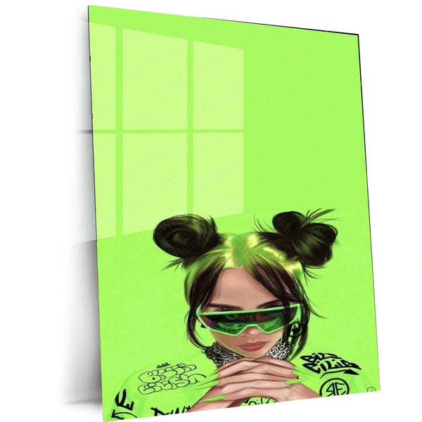 Billie Eilish Metal Poster – The Dark Pop Icon - TURTLEWINGS