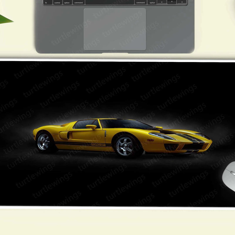 2005 Yellow Ford GT Deskmat - TURTLEWINGS