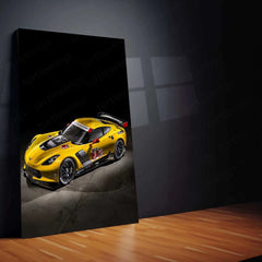 2014 Chevrolet Corvette C7R Metal Poster | High-Performance Race Car Wall Art - TURTLEWINGS
