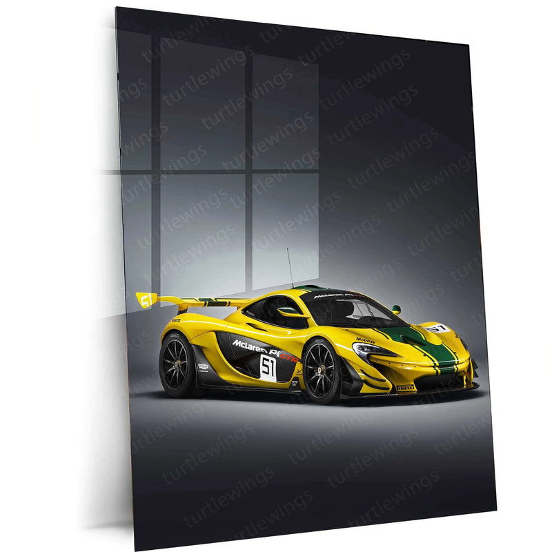 2015 McLaren P1 GTR Metal Poster | Hypercar Performance & Luxury Wall Art - TURTLEWINGS