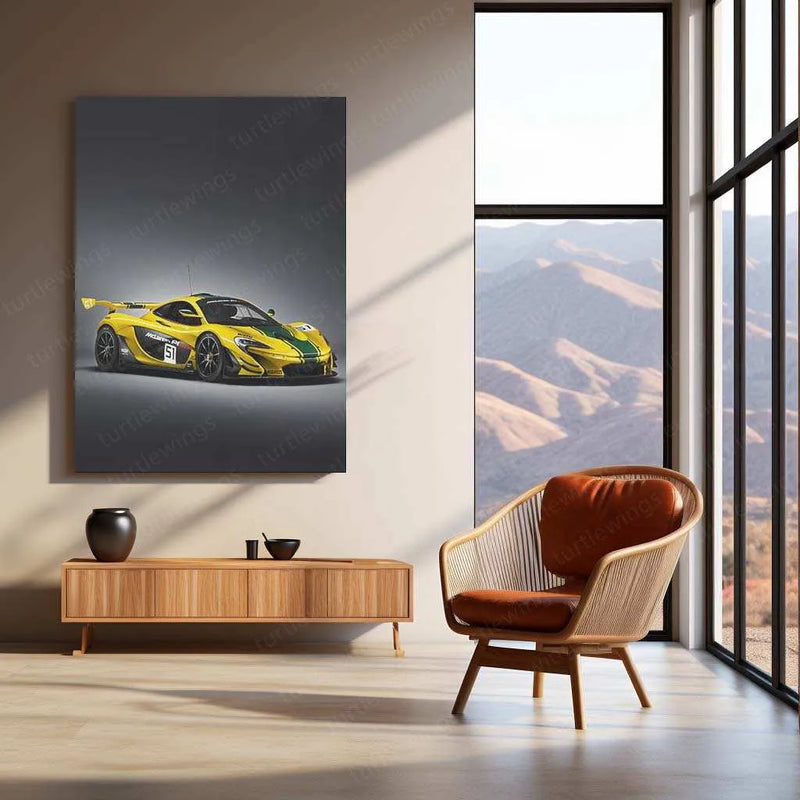 2015 McLaren P1 GTR Metal Poster | Hypercar Performance & Luxury Wall Art - TURTLEWINGS
