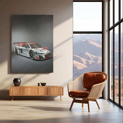 2019 Audi R8 LMS GT3 Metal Poster | High-Performance Sports Car Art & Racing Enthusiast Decor - TURTLEWINGS