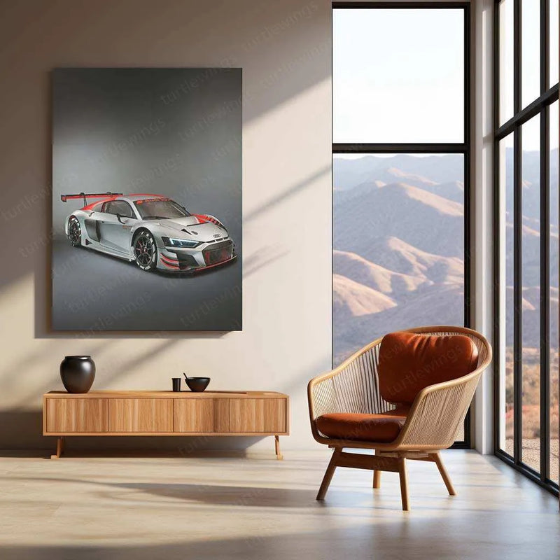 2019 Audi R8 LMS GT3 Metal Poster | High-Performance Sports Car Art & Racing Enthusiast Decor - TURTLEWINGS