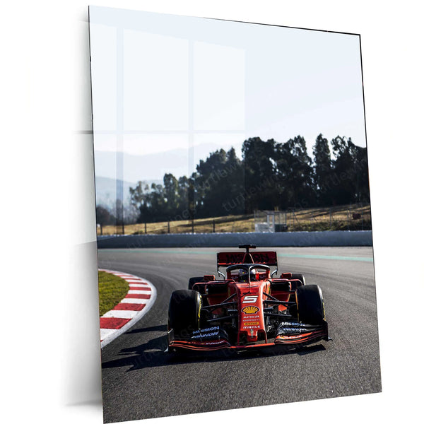 2019 Formula 1 Ferrari SF90 Metal Poster | Iconic Ferrari F1 Car Art & Motorsport Decor - TURTLEWINGS
