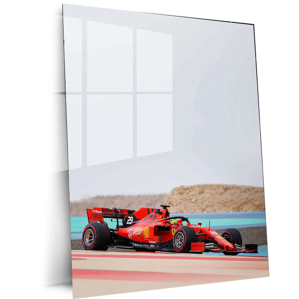 2019 Formula 1 Ferrari SF90 Metal Poster | Ferrari F1 Racing Art & Motorsport Wall Decor - TURTLEWINGS