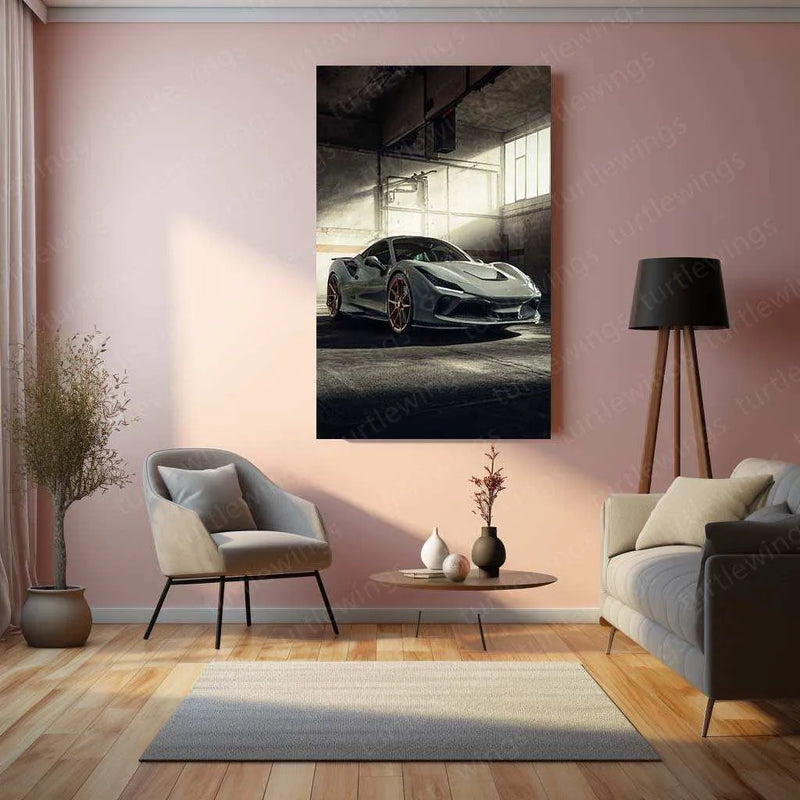 2021 Novitec Ferrari F8 Tributo Metal Poster | High-Performance Luxury Sports Car Art - TURTLEWINGS