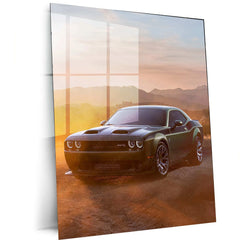 2022 Dodge Challenger SRT Hellcat Jailbreak Metal Poster | High-Performance Muscle Car Art - TURTLEWINGS