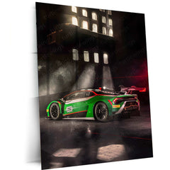 2022 Lamborghini Huracan GT3 EVO2 Metal Poster | Iconic Supercar Racing Art - TURTLEWINGS