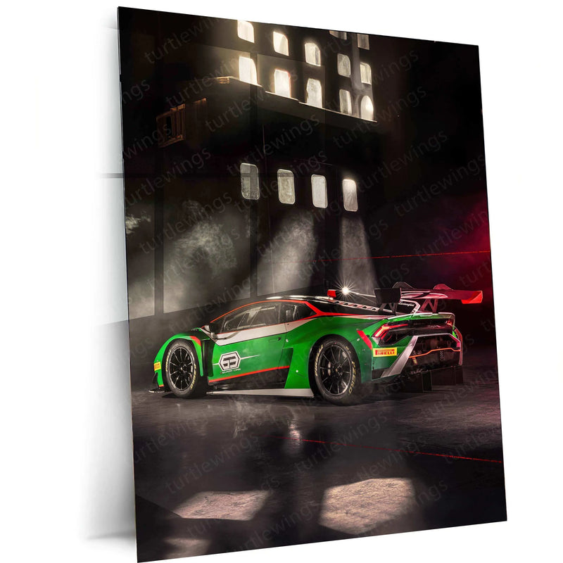 2022 Lamborghini Huracan GT3 EVO2 Metal Poster | Iconic Supercar Racing Art - TURTLEWINGS