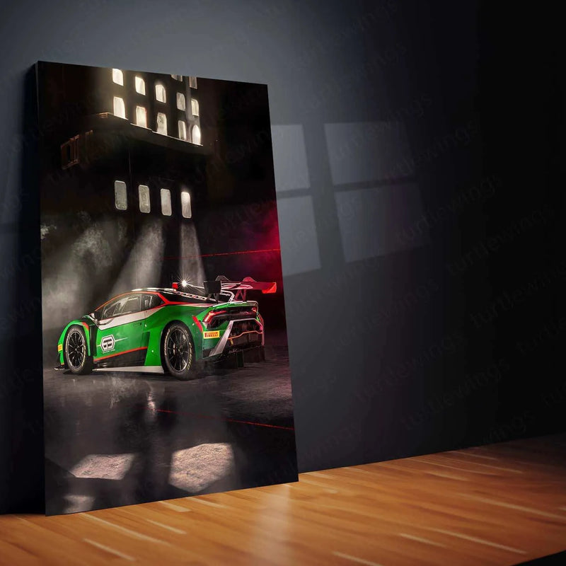 2022 Lamborghini Huracan GT3 EVO2 Metal Poster | Iconic Supercar Racing Art - TURTLEWINGS