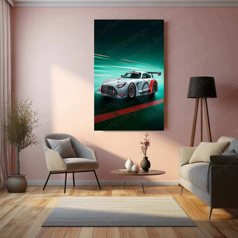 2022 Mercedes-AMG GT3 Edition 55 Metal Poster | Luxury Motorsport Art - TURTLEWINGS