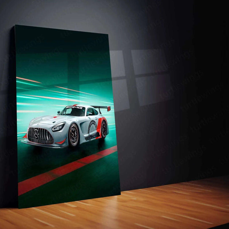 2022 Mercedes-AMG GT3 Edition 55 Metal Poster | Luxury Motorsport Art - TURTLEWINGS