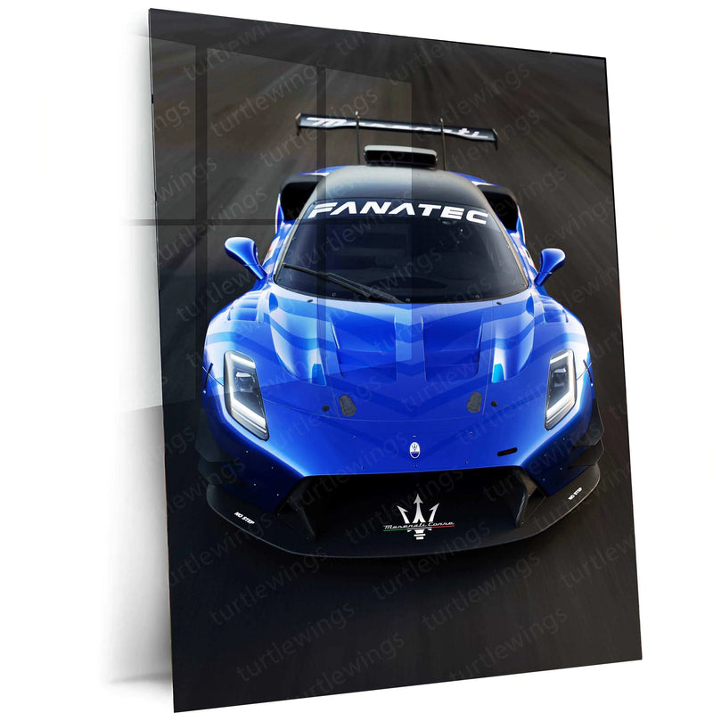 2023 Maserati GT2 Racecar Metal Poster | High-Performance Racing Car Wall Art - TURTLEWINGS