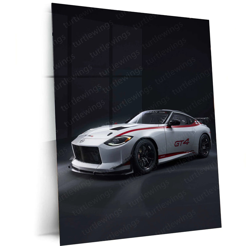 2023 Nissan Z GT4 Metal Poster | High-Performance Sports Car Wall Art - TURTLEWINGS