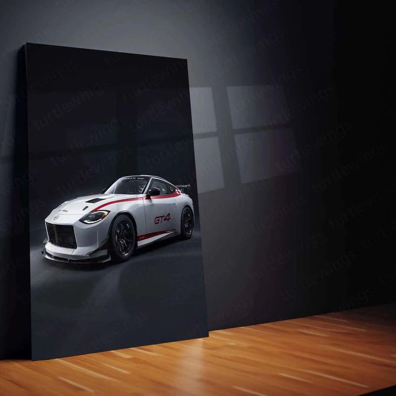 2023 Nissan Z GT4 Metal Poster | High-Performance Sports Car Wall Art - TURTLEWINGS