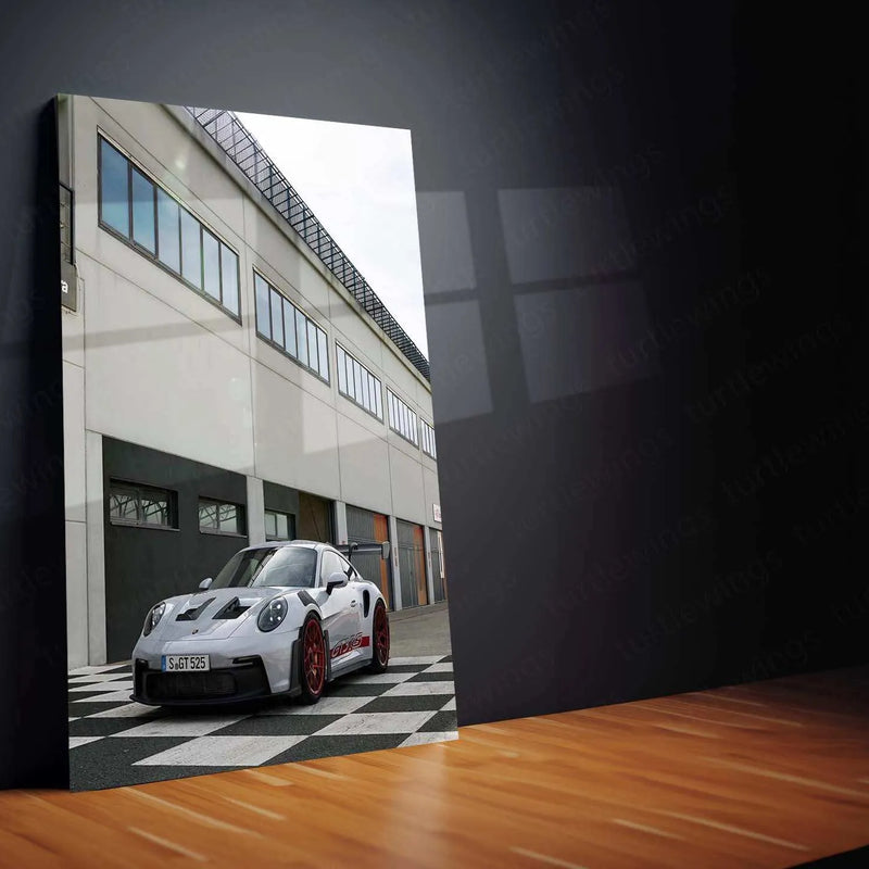 2023 Porsche 911 GT3 RS Metal Poster | High-Performance Sports Car Art Print - TURTLEWINGS