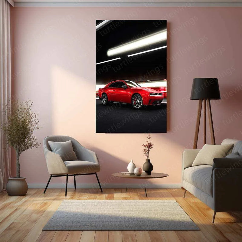 2024 Dodge Charger Daytona Metal Poster | Iconic Muscle Car Art - TURTLEWINGS