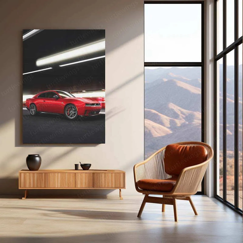 2024 Dodge Charger Daytona Metal Poster | Iconic Muscle Car Art - TURTLEWINGS