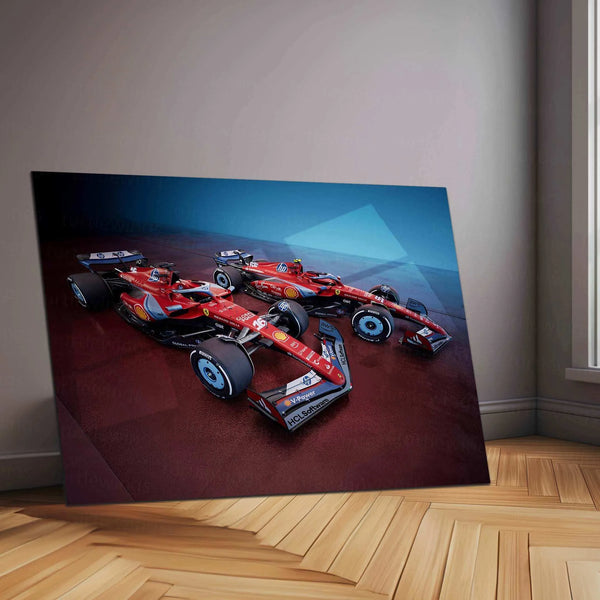 2024 Formula 1 Ferrari SF-24 (005) Metal Poster | Racing Legacy in Style - TURTLEWINGS