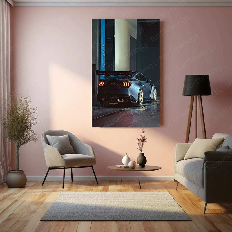 2025 Ford Mustang GTD Metal Poster | High-Performance Racing Art | Muscle Car Decor - TURTLEWINGS