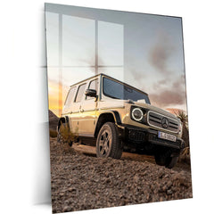 2025 Mercedes-Benz G58 with EQ Technology Metal Poster | Luxury Electric SUV Art | Automotive - TURTLEWINGS