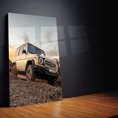 2025 Mercedes-Benz G58 with EQ Technology Metal Poster | Luxury Electric SUV Art | Automotive - TURTLEWINGS