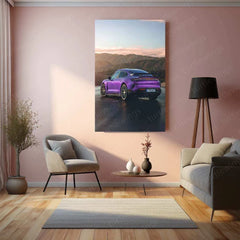 2025 Porsche Taycan Turbo GT Metal Poster | Luxury Electric Supercar Art | Performance EV Decor - TURTLEWINGS